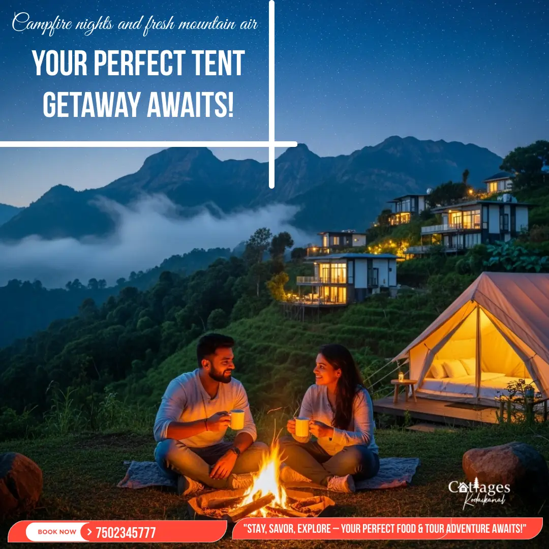 Kodaikanal Tent Stay with Fire Camping and Glamping for Couples and Family