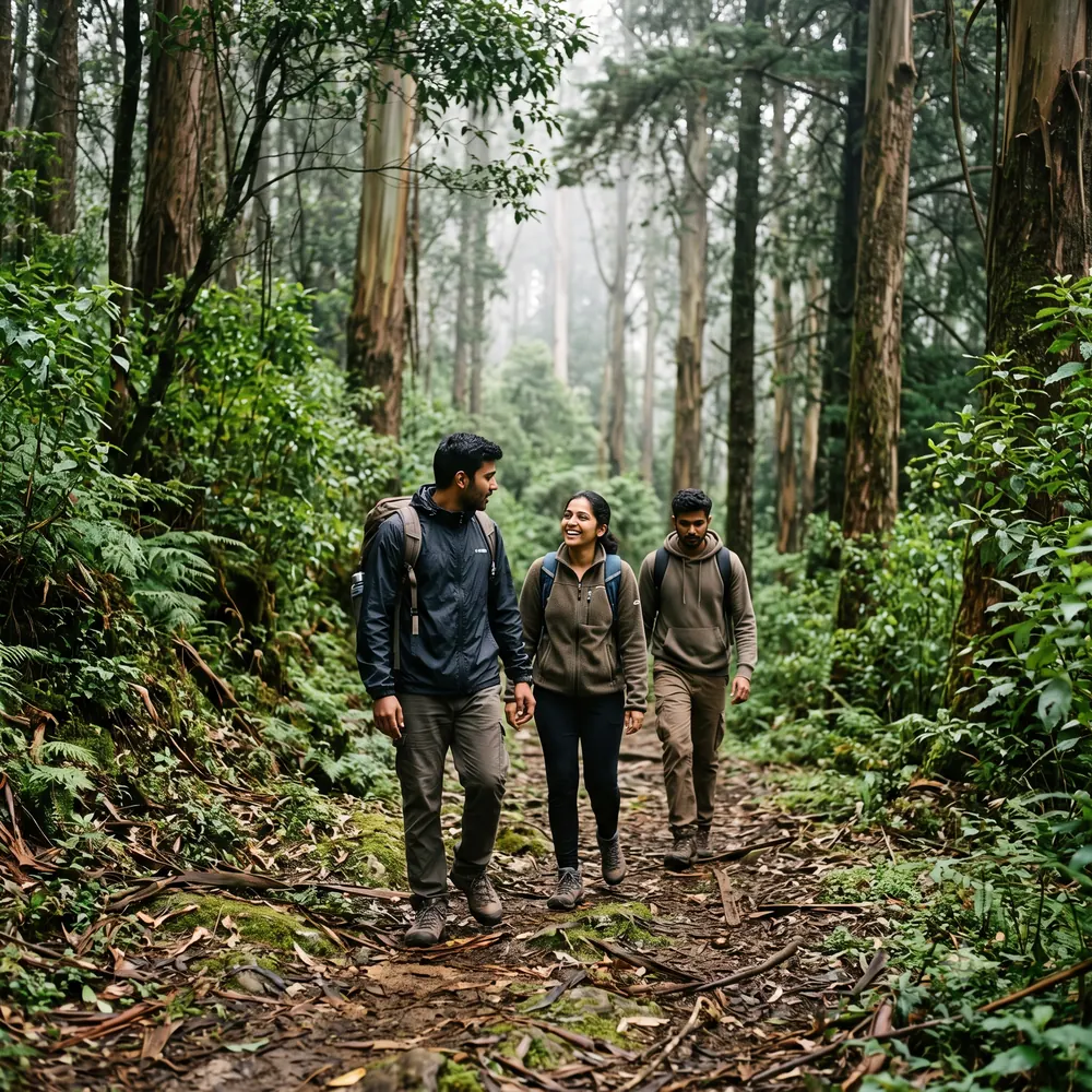 Group trek meetup point near Kodaikanal