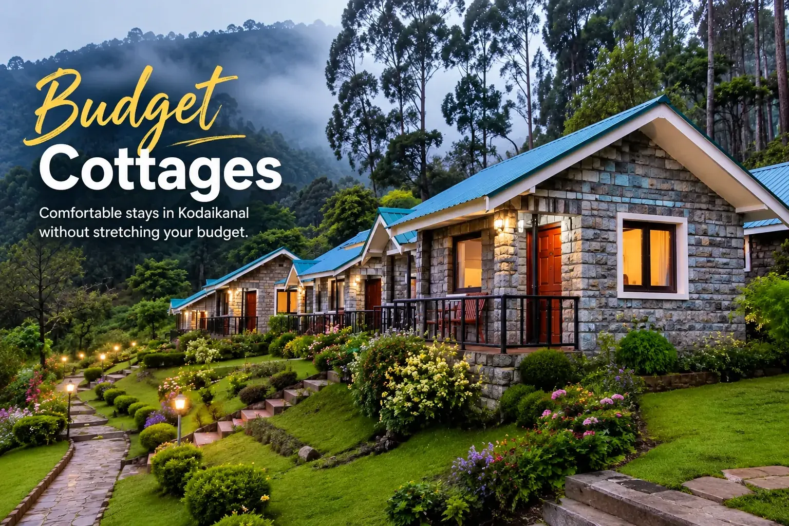 Budget cottages and resorts in Kodaikanal