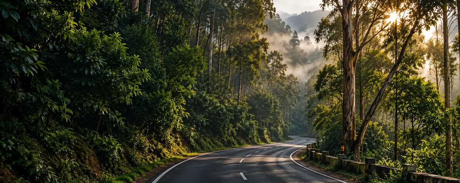 Road from Coimbatore towards Kodaikanal hills