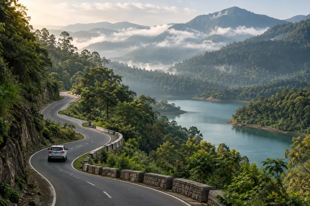 Hill road from Dindigul towards Kodaikanal