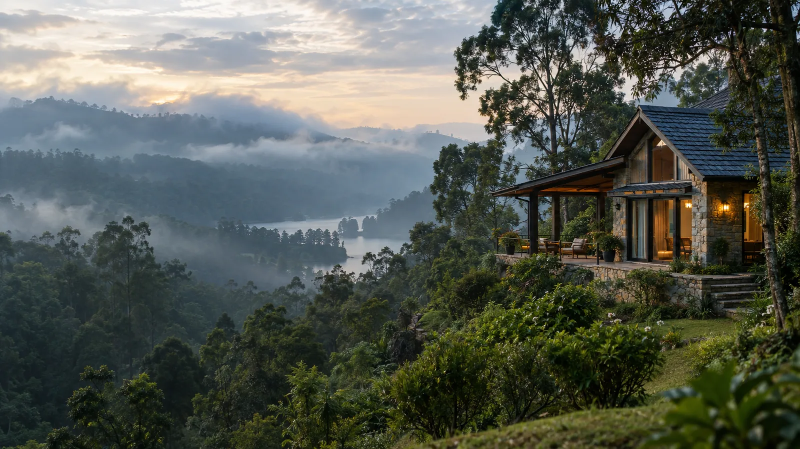 Kodai Lake at sunrise, Kodaikanal